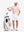 Front full body shot of model wearing light pink white comfy breathable pin-stripe texture golf polos