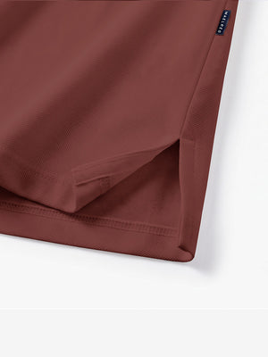 Solid Stretch Cotton Pique Long Sleeve Polo Shirts