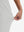 View showing loose fit of silver gray women's high waist stretch golf pants with pockets