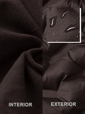 Chaqueta de plumas ligera con forro polar para mujer
