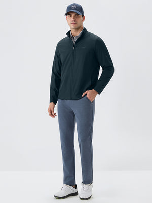 Full Zip Stand Collar Lightweight Windbreaker Jacket