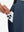 Side view of pocket on navy women's lightweight athletic sweatpants