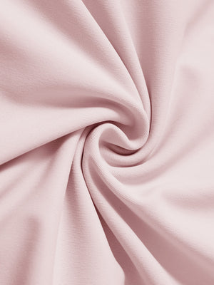 Fabric close-up of dry fit stretchy sweatshirts hoodies, soft knit texture with breathable feel in light pink
