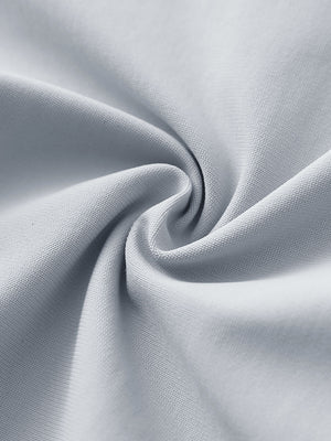 Texture close-up of Stretch plain everyday pants showing flexible fabric in glacier grey
