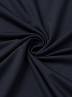 Close-up of fabric on everyday jersey henley shirt, soft knit texture with relaxed dark grey tone