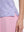 Detail view of hem on lavender rose women's sleeveless q-zip print quick dry golf tops