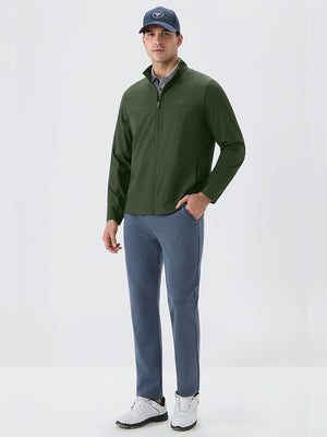 Full Zip Stand Collar Lightweight Windbreaker Jacket