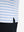 Detail view of hem on white/cabana swim heather non-curl ribbed collar striped polo shirts