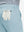 Detail view of back pocket on light blue straight fit lightweight dress golf pants