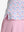 Detail view of hem on colorful hearts women's sleeveless q-zip print quick dry golf tops