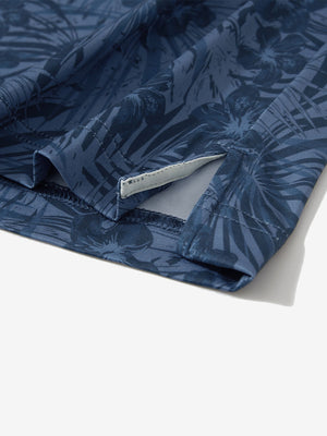 Stretch Printed Collarless Henley Golf Shirts