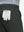 Detail view of back pocket on dark charcoal straight fit lightweight dress golf pants
