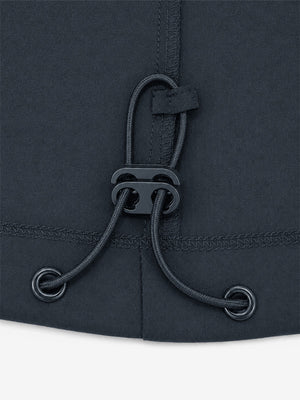 Partial shot of clothing exquisite design details, lightweight upf50+ short sleeve golf vests jacket in dark grey