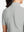Detail view of back design on light grey women's breathable 1/4 zip pullover golf shirts