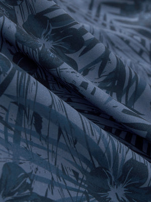 Stretch Printed Collarless Henley Golf Shirts