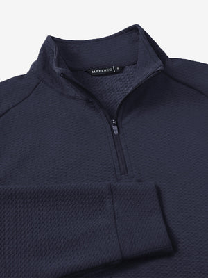 Heather Textured Quarter Zip Pullover