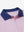Detail view of collar on pink golf club premium ribbed collar print polo shirts
