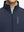 Close-up of collar detail on the Navy Softshell Jacket, showing quality and design