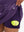Detail view of inner pocket on dark purple women's stretch a-line golf skort with 7 pockets