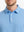 LIGHT BLUE Your Favorite Jacquard Polo front view from nose to chest of model