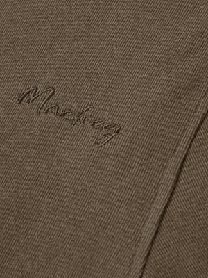 Heather Brushed Rib Knit Crewneck Sweatshirt