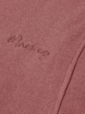 Heather Brushed Rib Knit Crewneck Sweatshirt