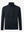 3D front view of textured insulated winter jacket showing insulated layers and sleek design, navy.