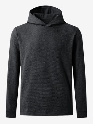Sudadera con capucha sólida texturizada