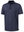 3d view of garment in navy graffiti of stylish full print contrast collared golf polo shirts.