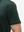 Detail view of cuff on green palm leaves stylish full print contrast collared golf polo shirts