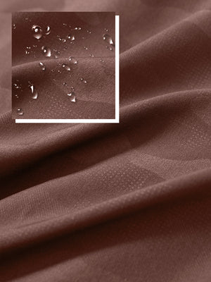 Water-Resistant Embossed Short Sleeve Q-Zip Hoodies